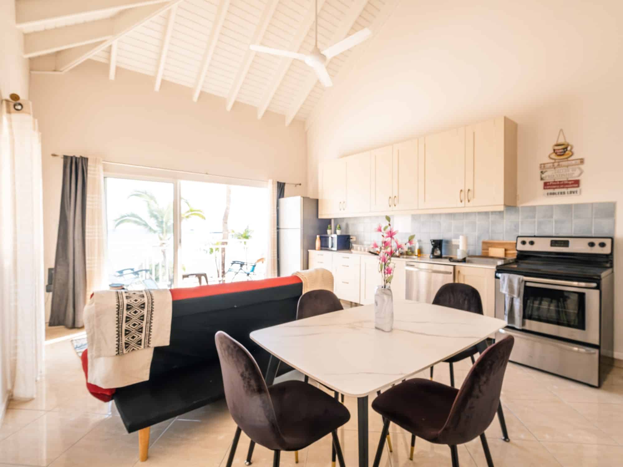 boardwalk apartment ocean view sxm radiance realty living room