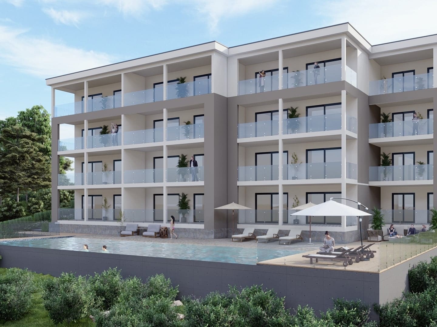 vivid residences point blanche sint maarten shared pool