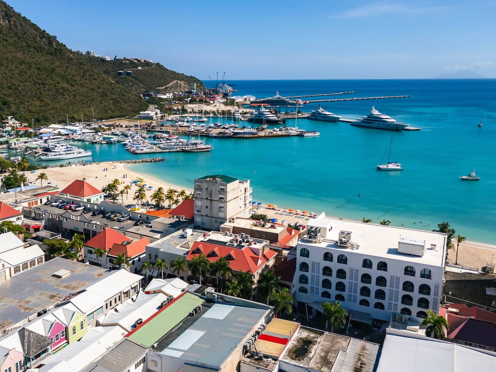 boardwalk great bay beach sxm aerial view radiance realty