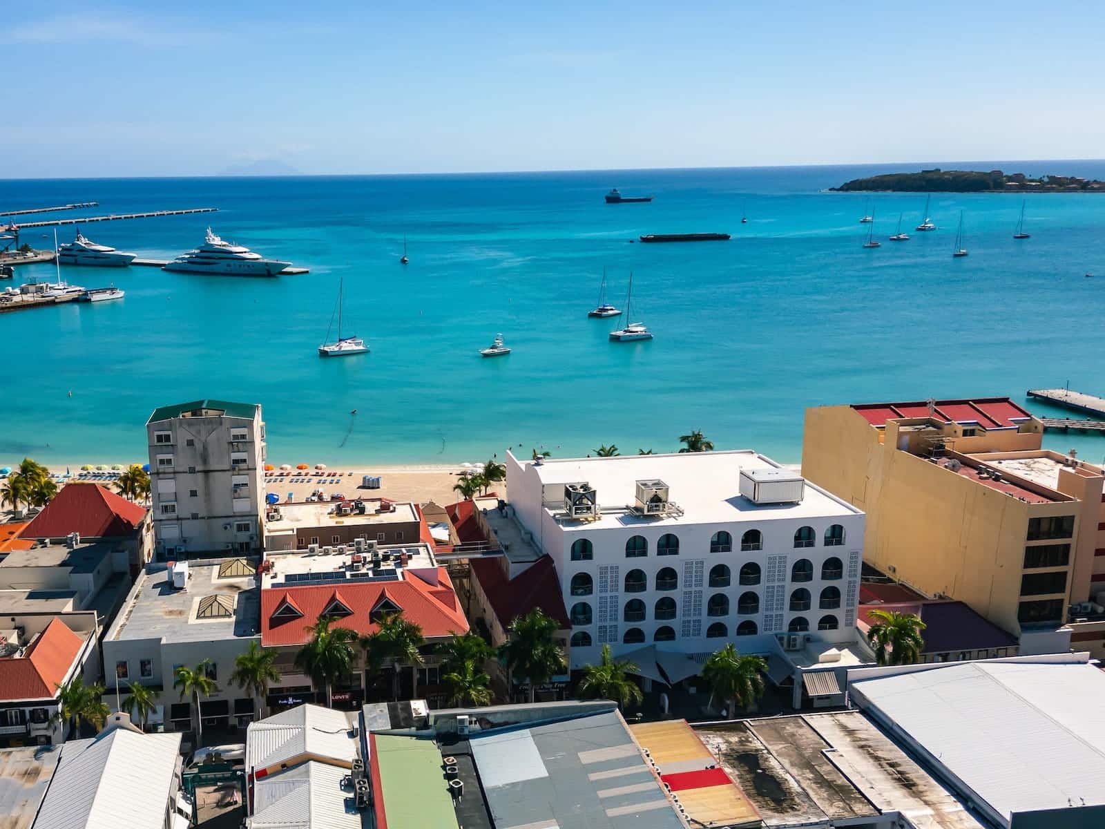 boardwalk great bay beach sxm aerial view radiance realty