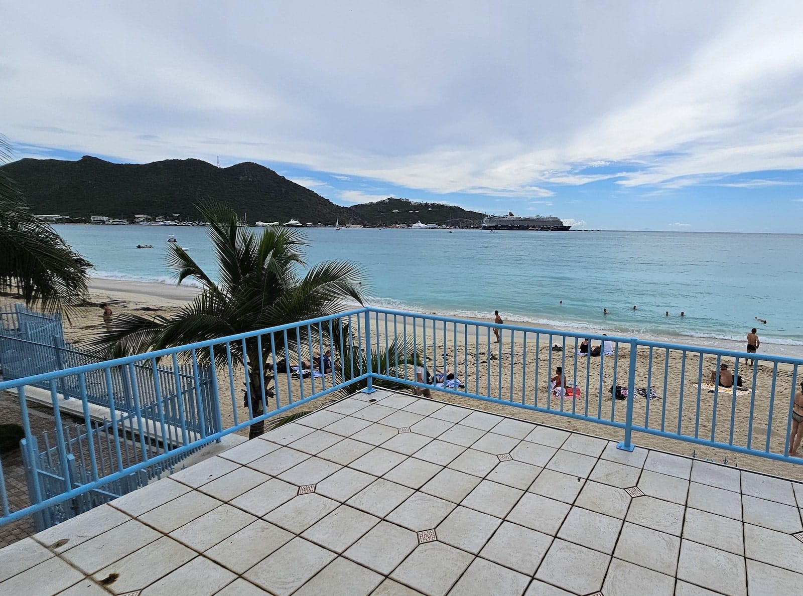 great bay villa sxm terrace ocean view boardwalk