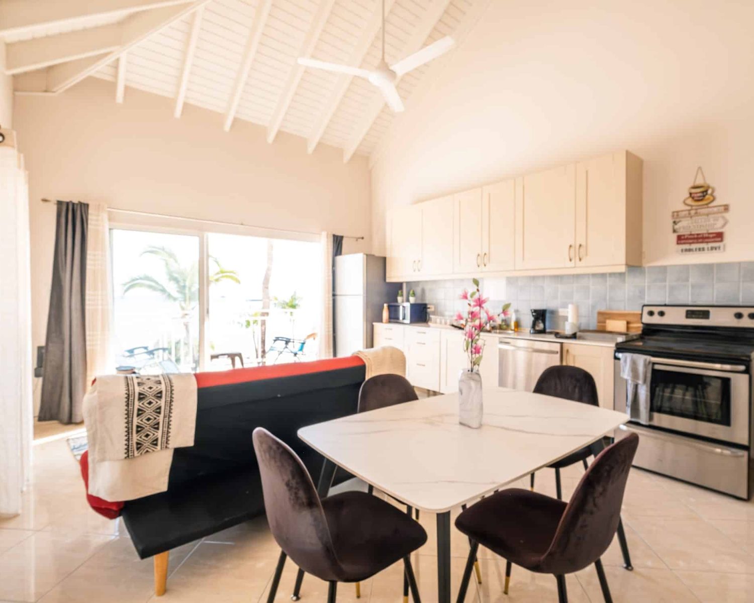 boardwalk apartment ocean view sxm radiance realty living room