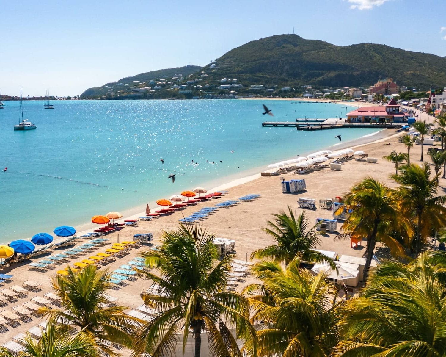 boardwalk great bay beach sxm aerial view radiance realty