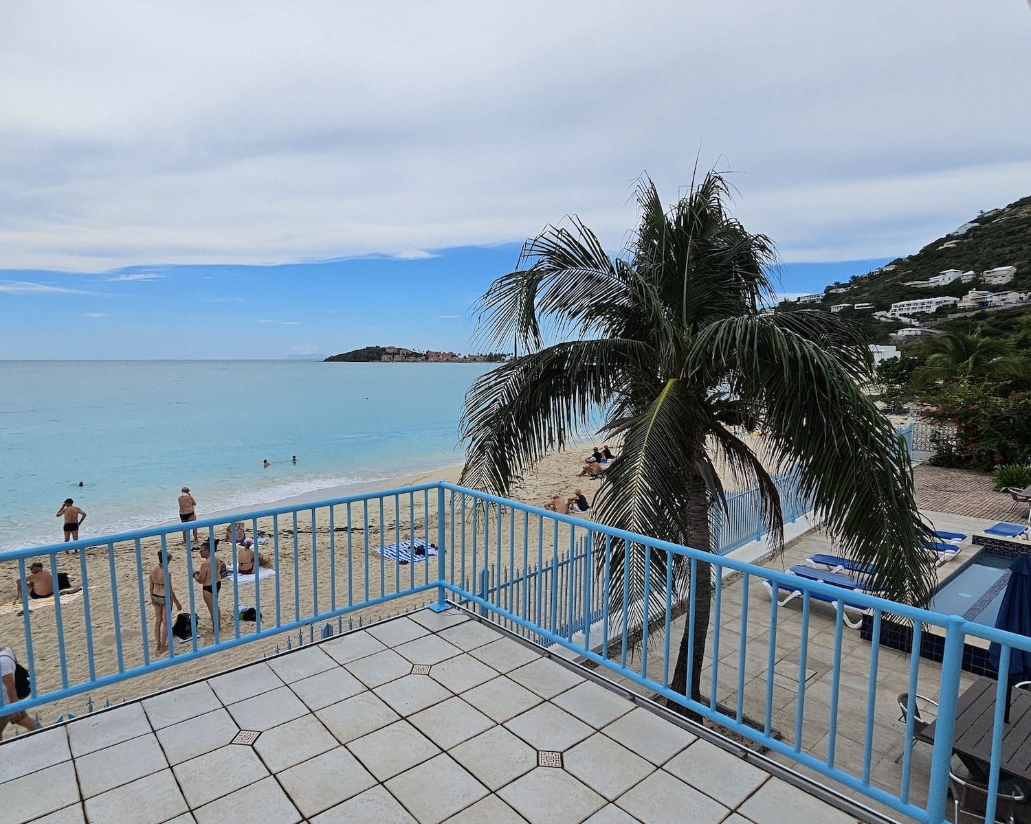 great bay villa front street sxm ocean view terrace