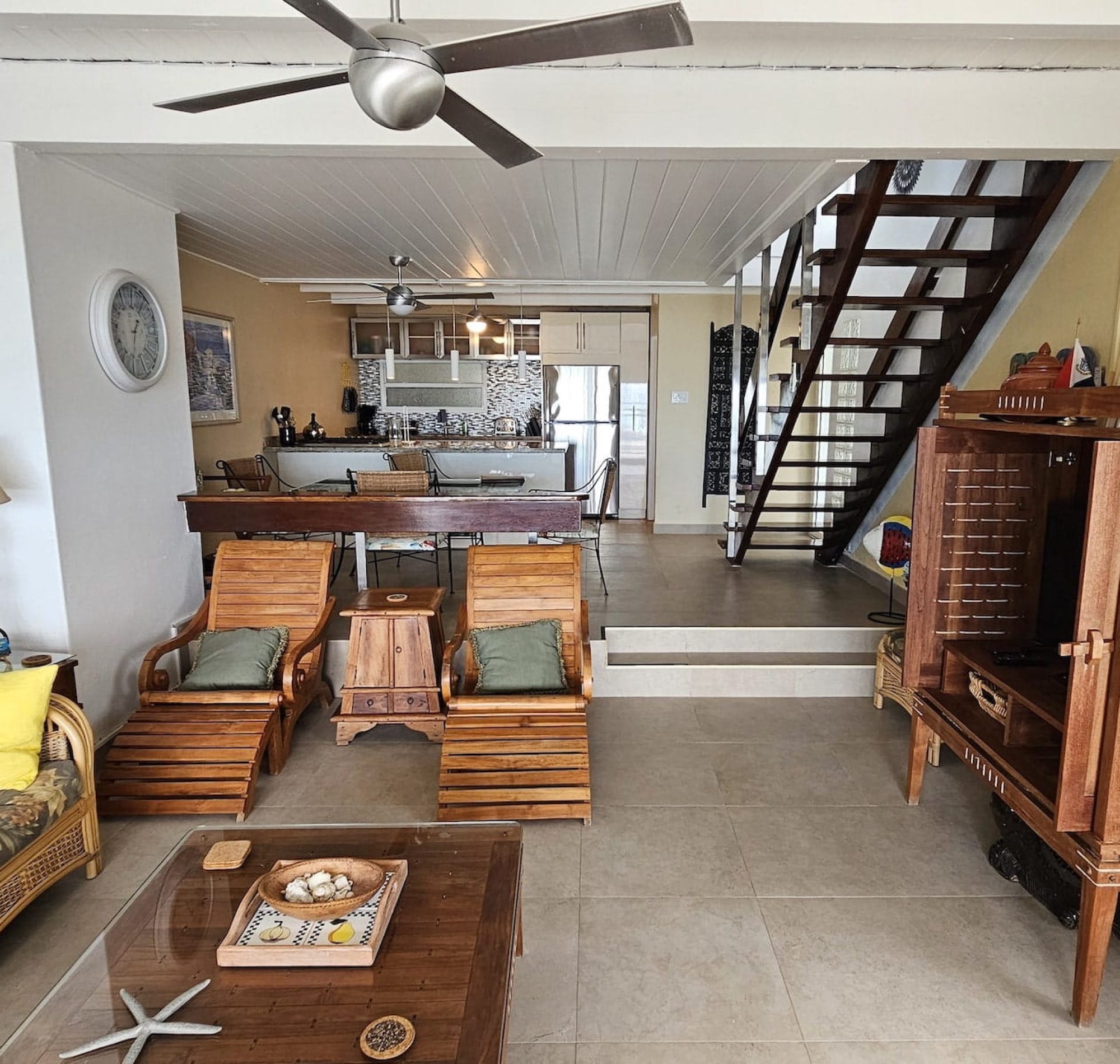 great bay villa sxm living room front street radiance realty