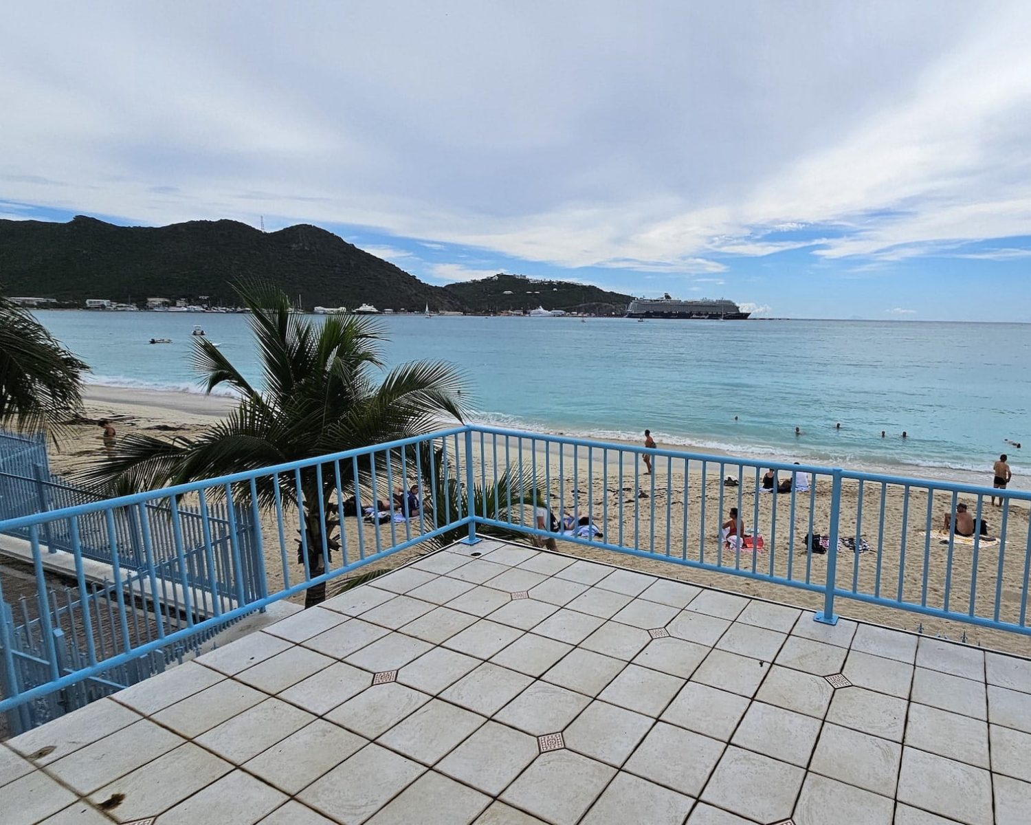 great bay villa sxm terrace ocean view boardwalk