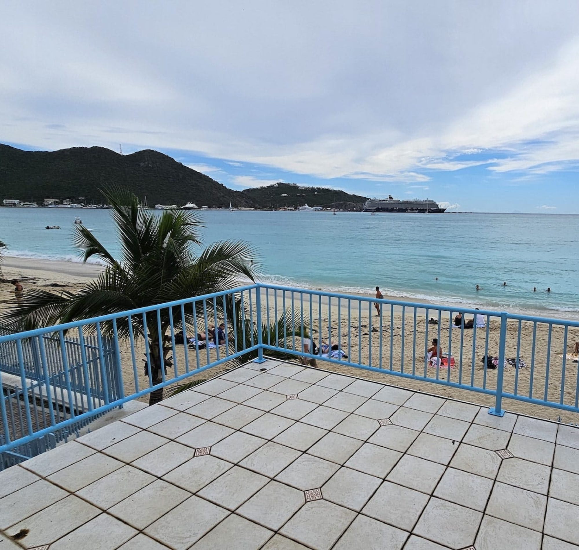 great bay villa sxm terrace ocean view boardwalk