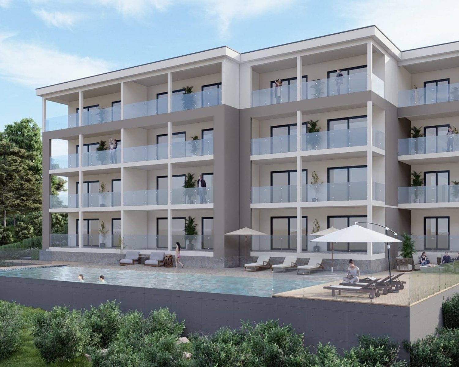 vivid residences point blanche sint maarten shared pool