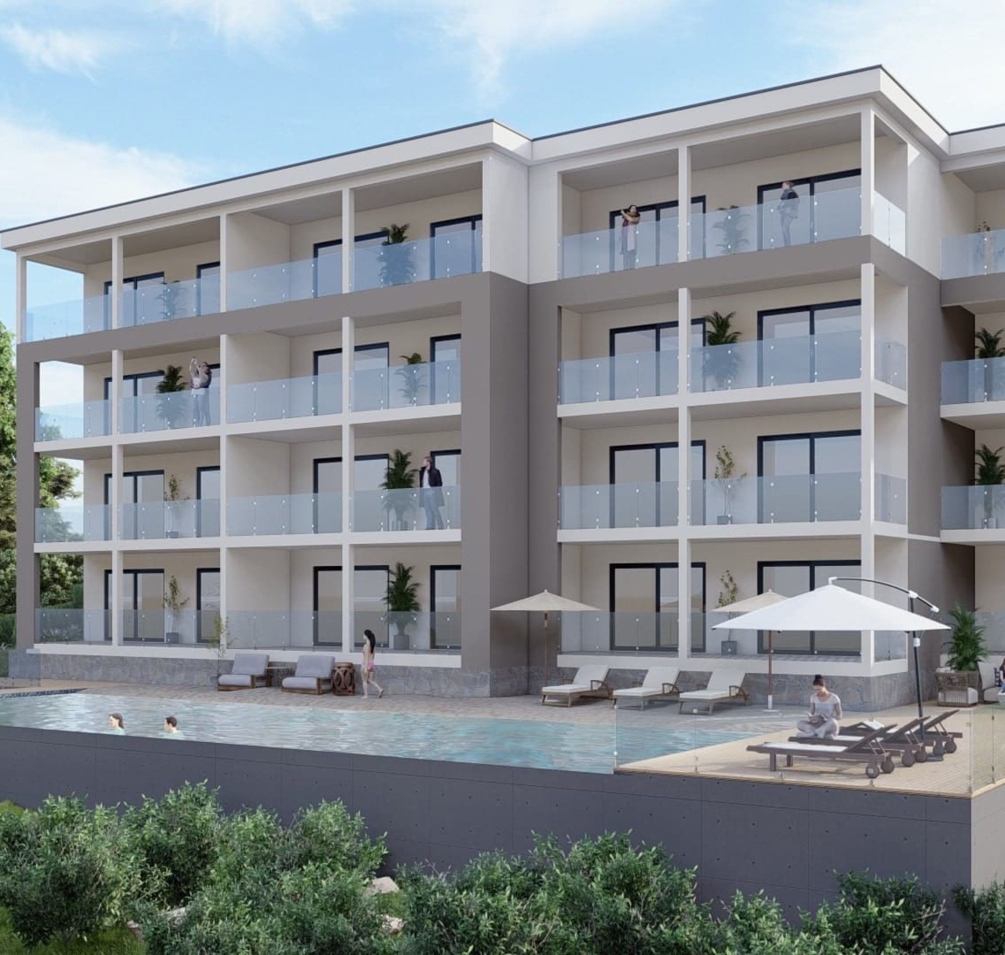 vivid residences point blanche sint maarten shared pool